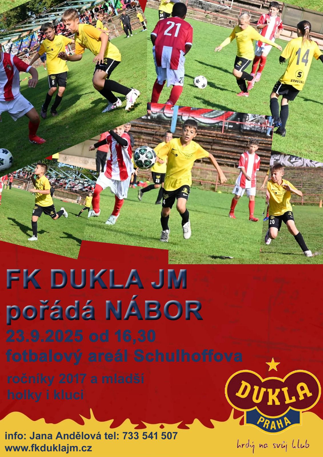 FK Dukla JM pořádá nábor